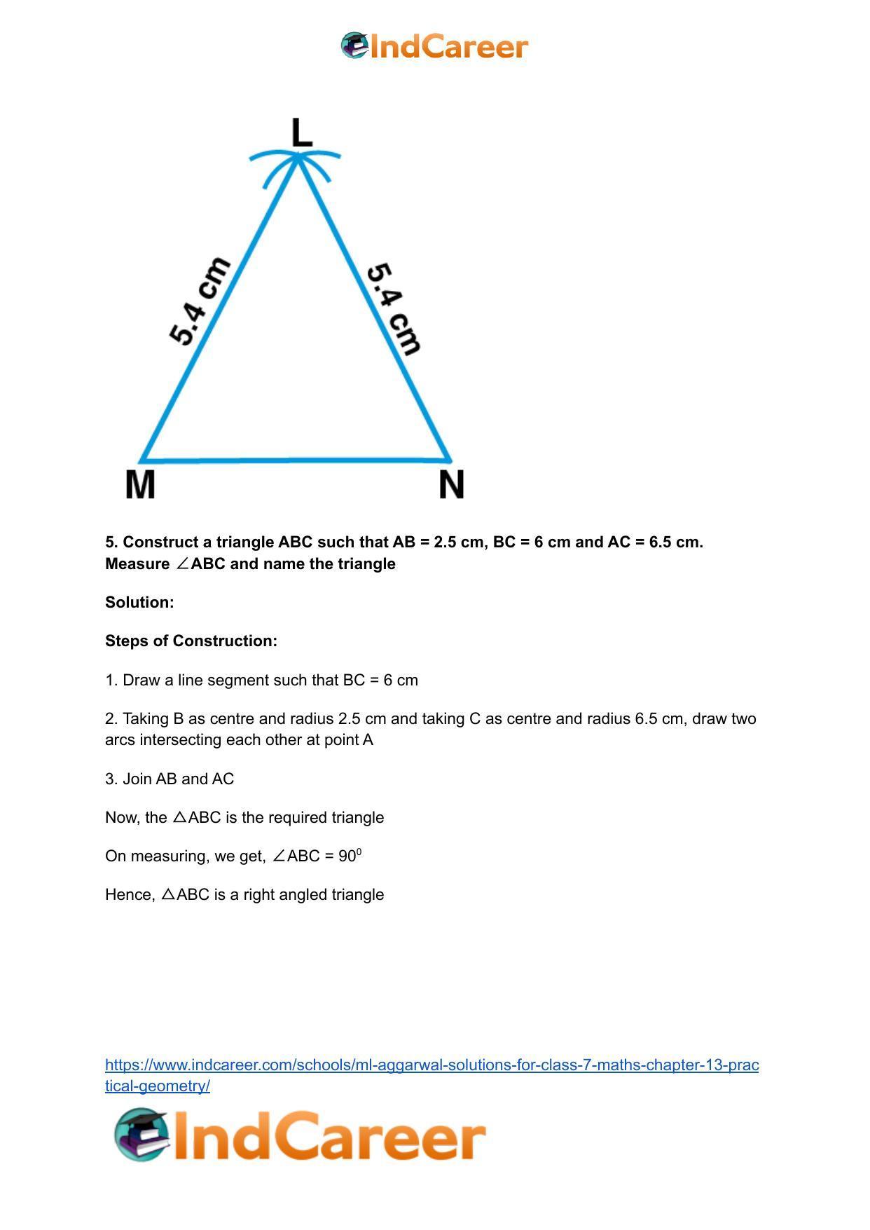 ML Aggarwal Solutions for Class 7 Maths Chapter 13- Practical Geometry - Page 7