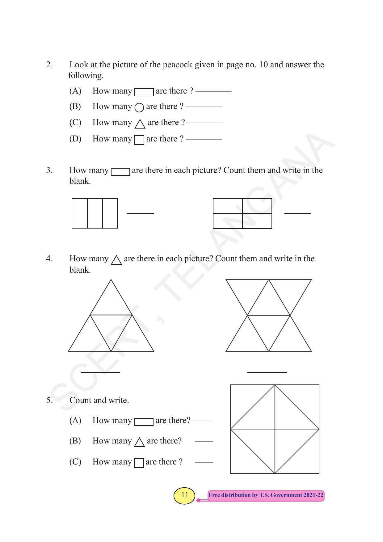 TS SCERT Class 3 Maths  (English Medium) Text Book - Page 19