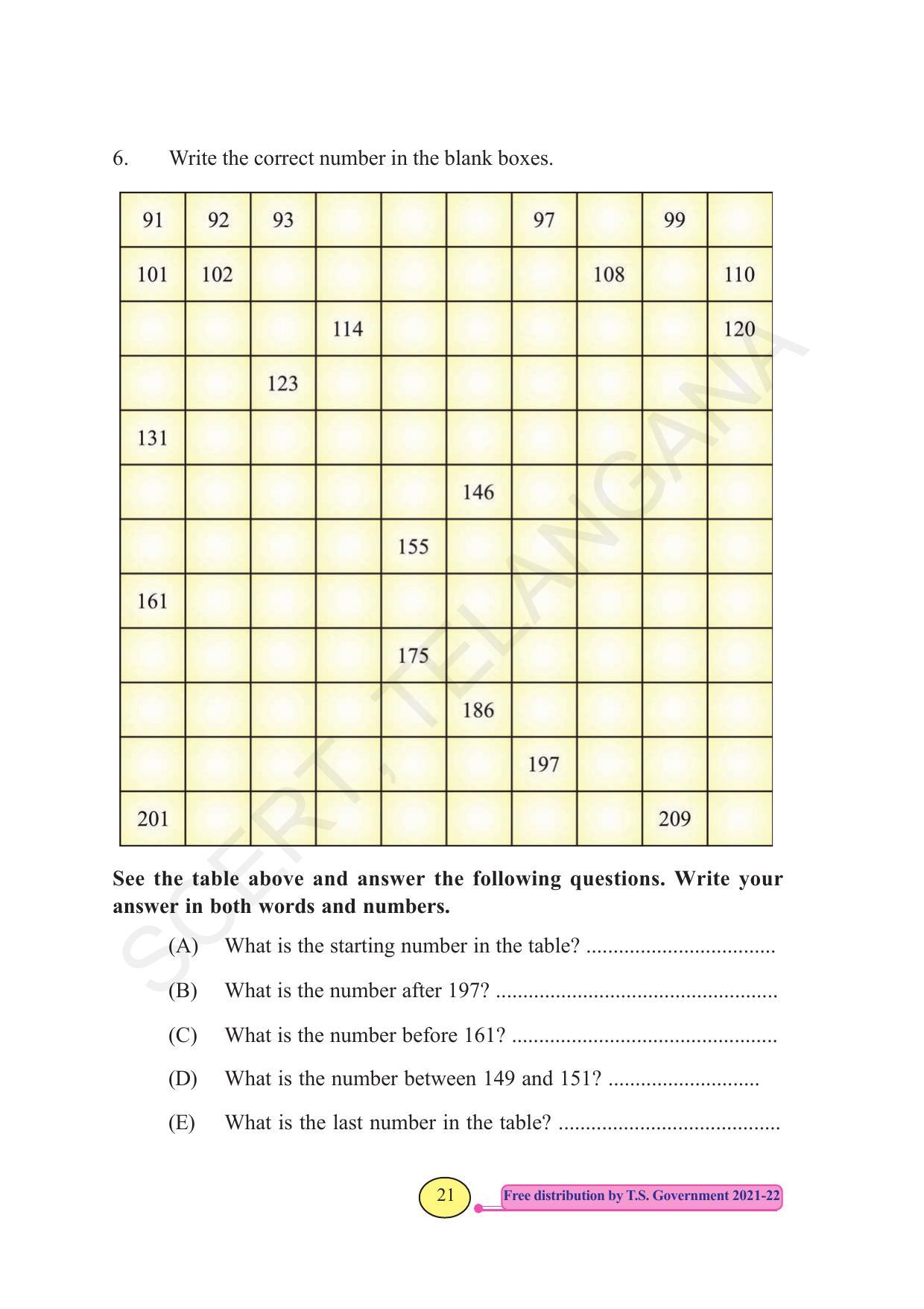 TS SCERT Class 3 Maths  (English Medium) Text Book - Page 29