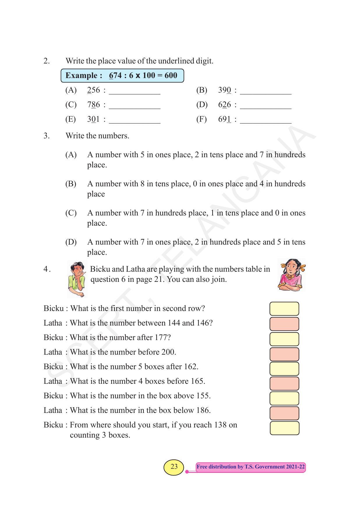 TS SCERT Class 3 Maths  (English Medium) Text Book - Page 31