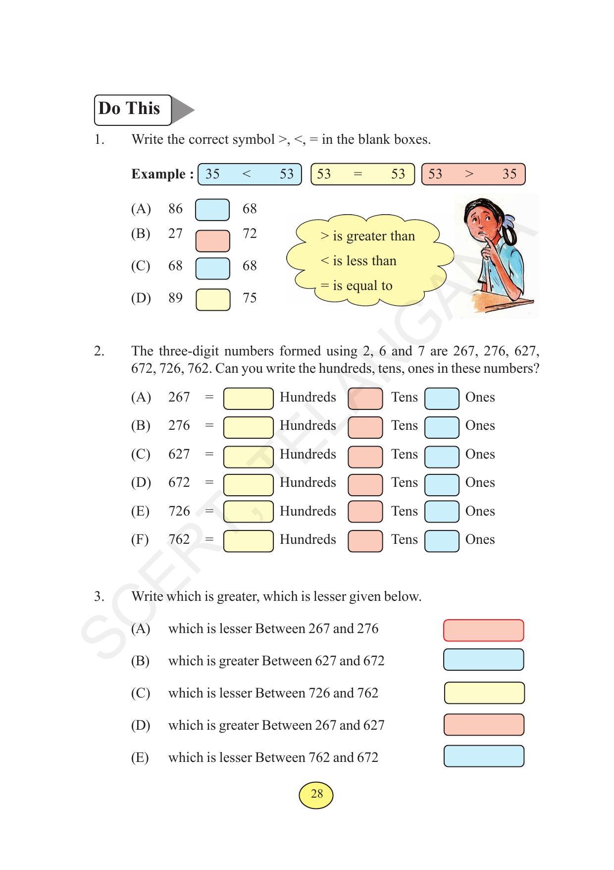 TS SCERT Class 3 Maths  (English Medium) Text Book - Page 36