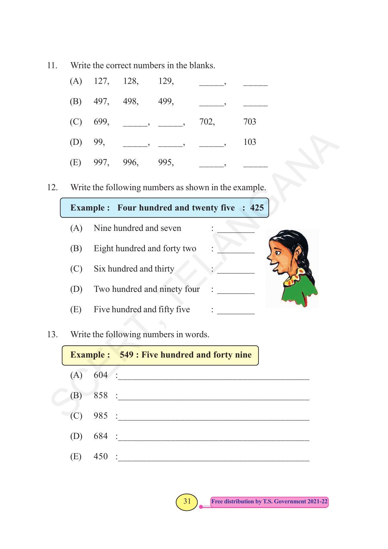 TS SCERT Class 3 Maths  (English Medium) Text Book - Page 39