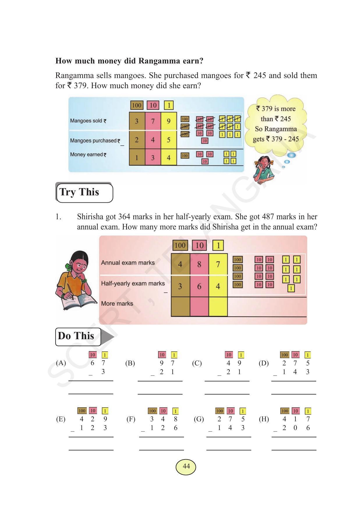 TS SCERT Class 3 Maths  (English Medium) Text Book - Page 52