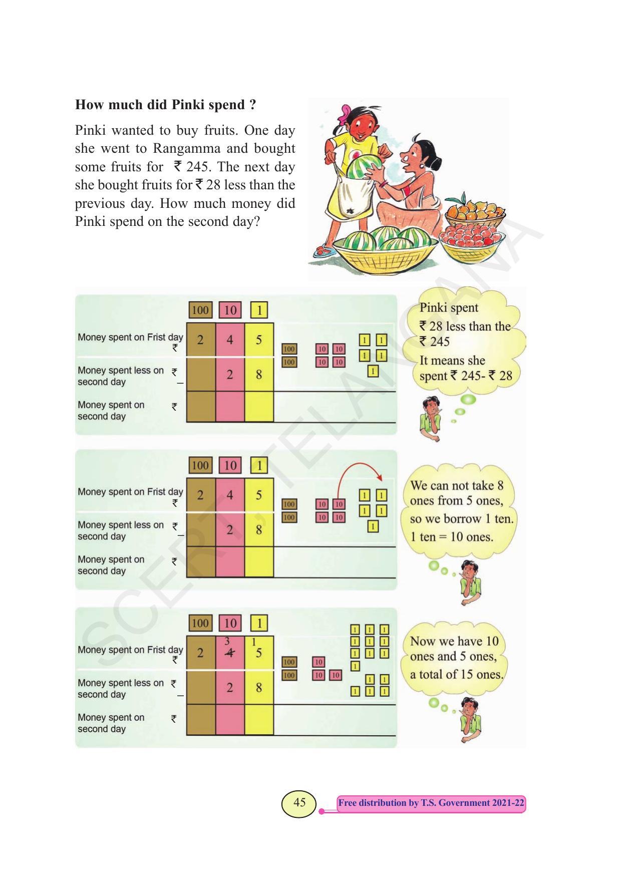 TS SCERT Class 3 Maths  (English Medium) Text Book - Page 53