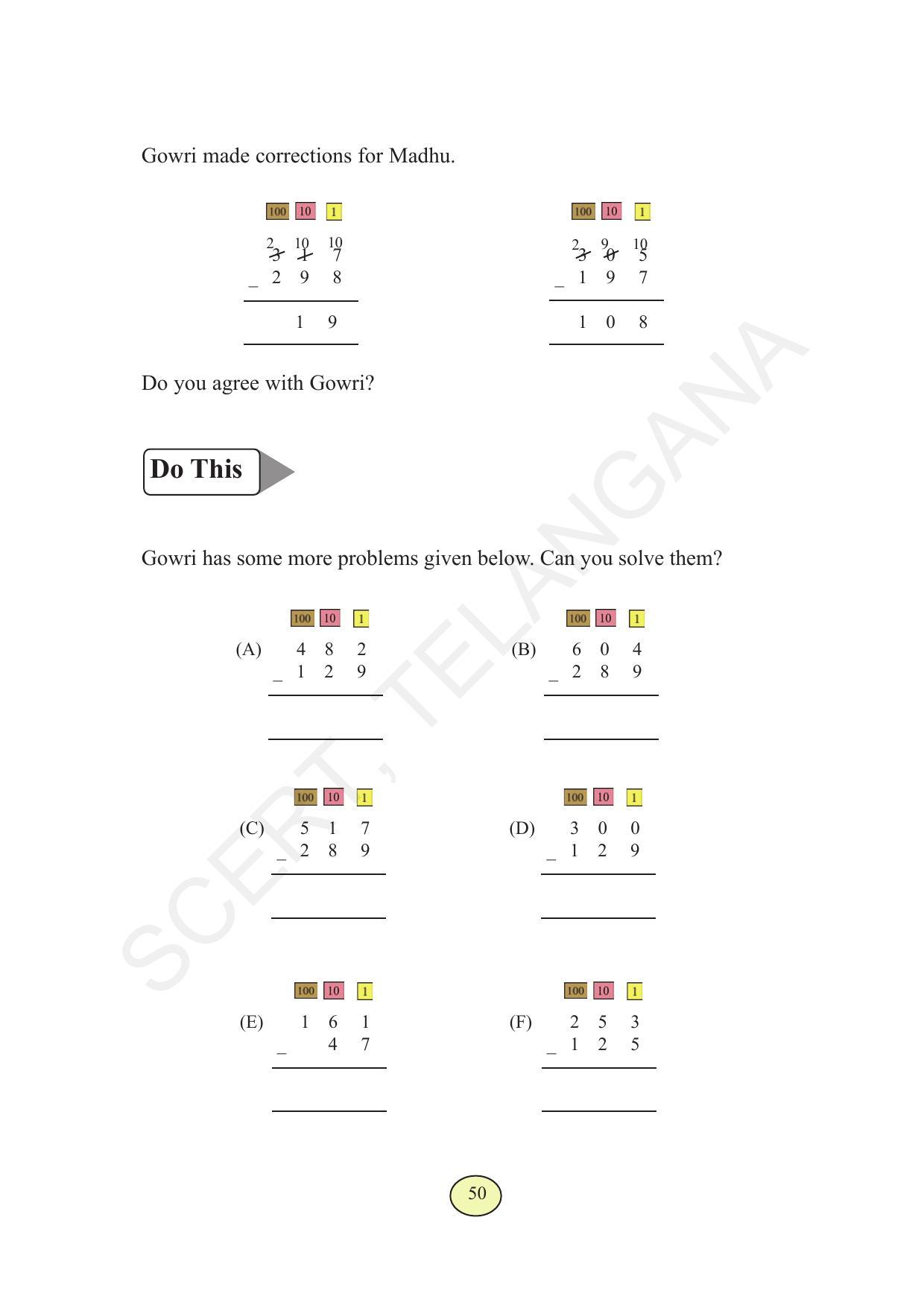 TS SCERT Class 3 Maths  (English Medium) Text Book - Page 58