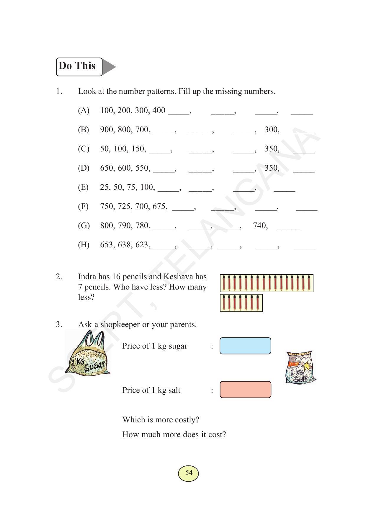 TS SCERT Class 3 Maths (English Medium) Text Book - Page 62