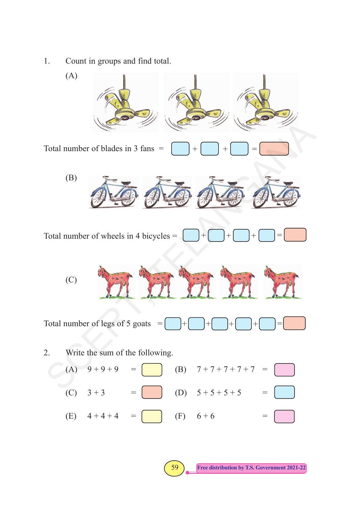 TS SCERT Class 3 Maths  (English Medium) Text Book - Page 67