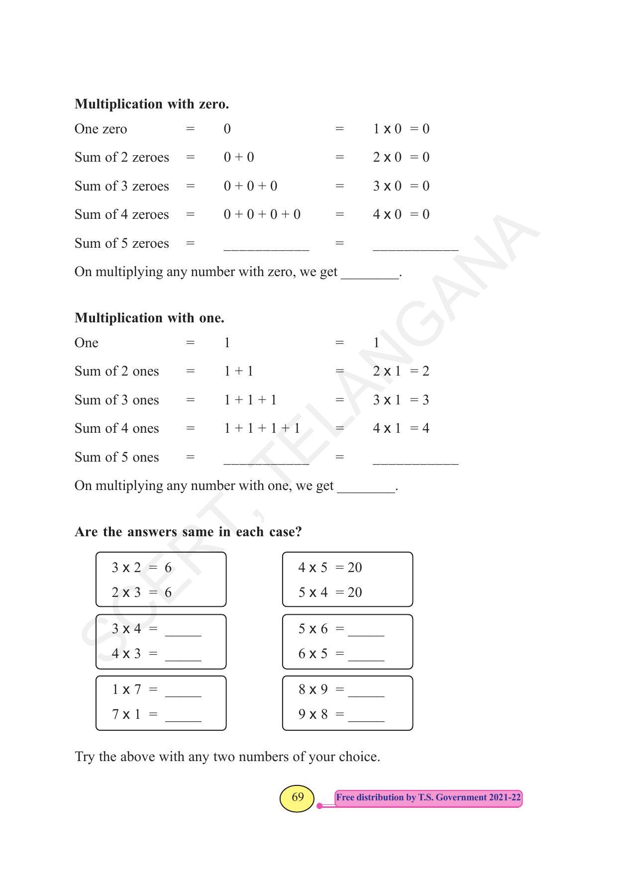 TS SCERT Class 3 Maths (English Medium) Text Book - Page 77
