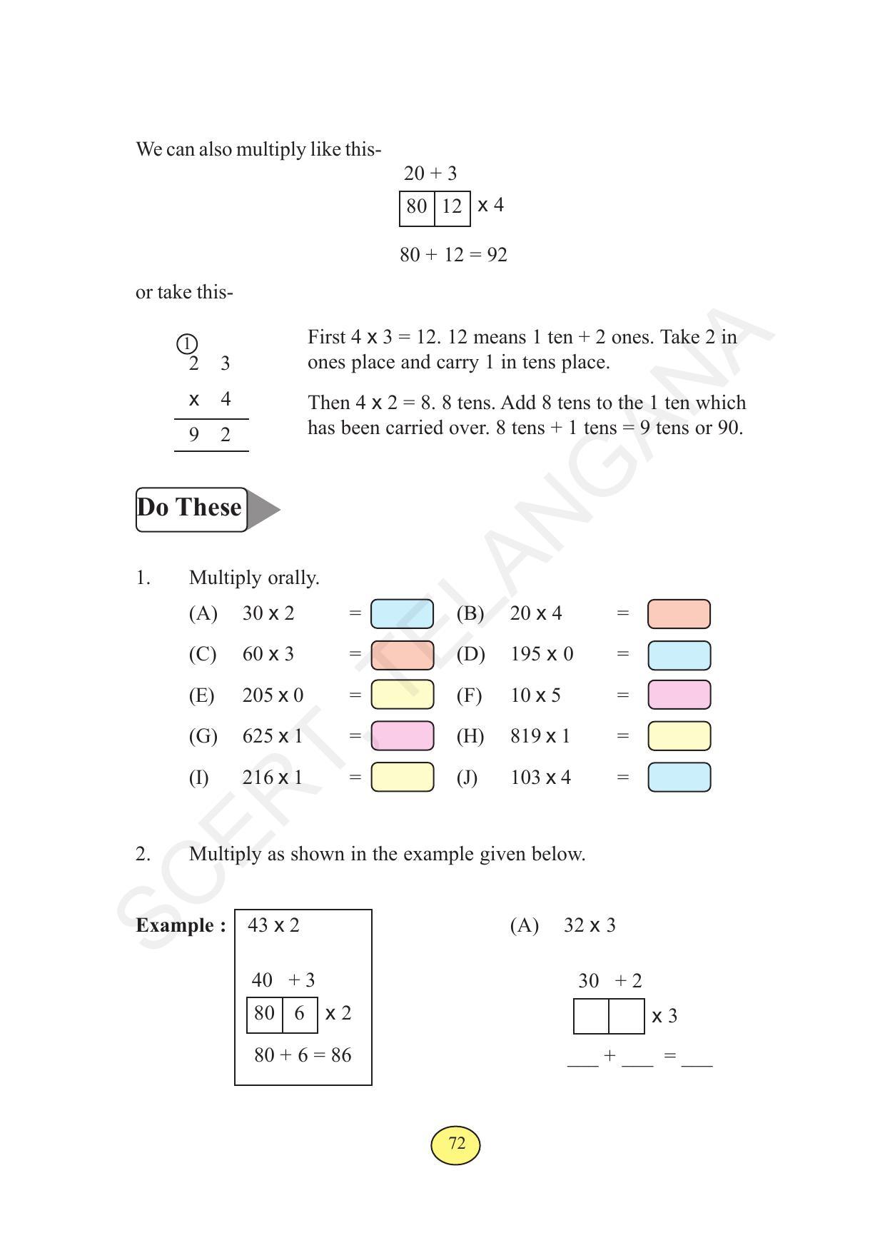 TS SCERT Class 3 Maths  (English Medium) Text Book - Page 80