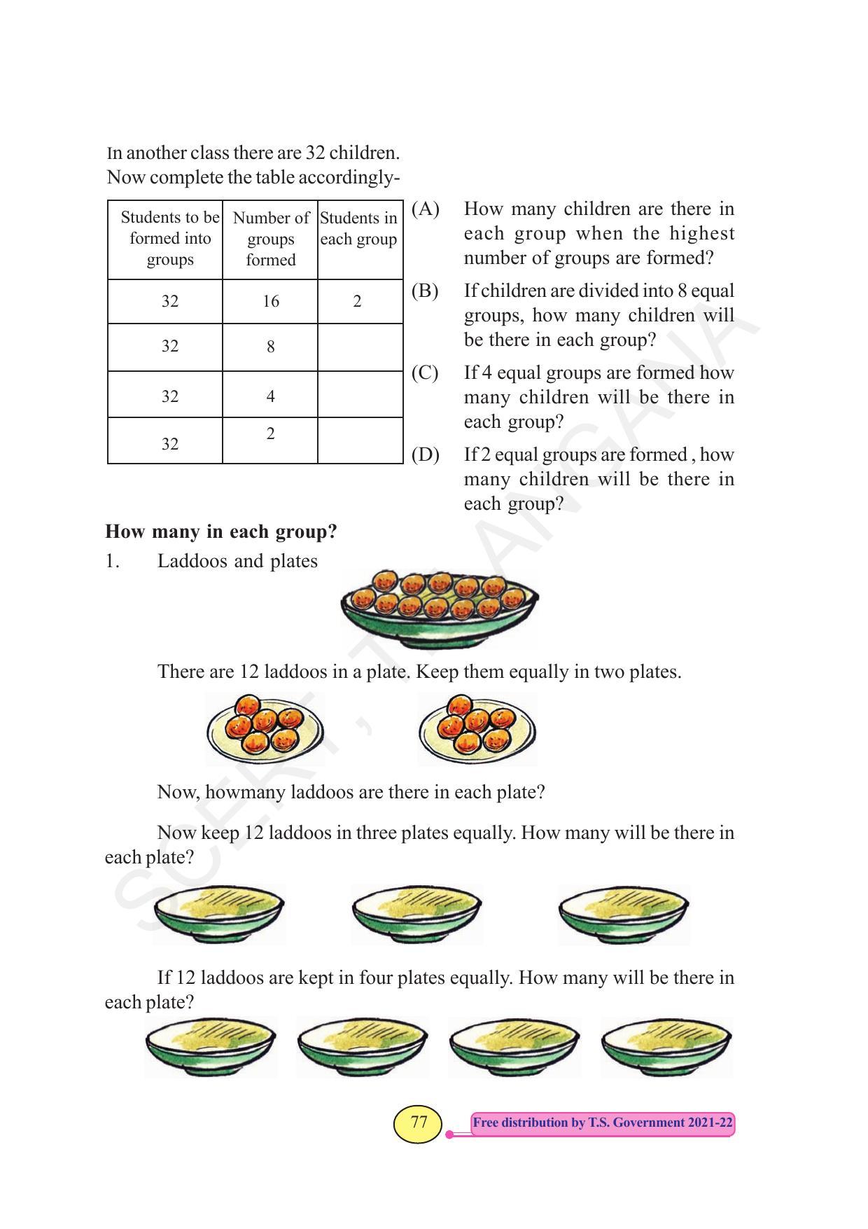 TS SCERT Class 3 Maths  (English Medium) Text Book - Page 85