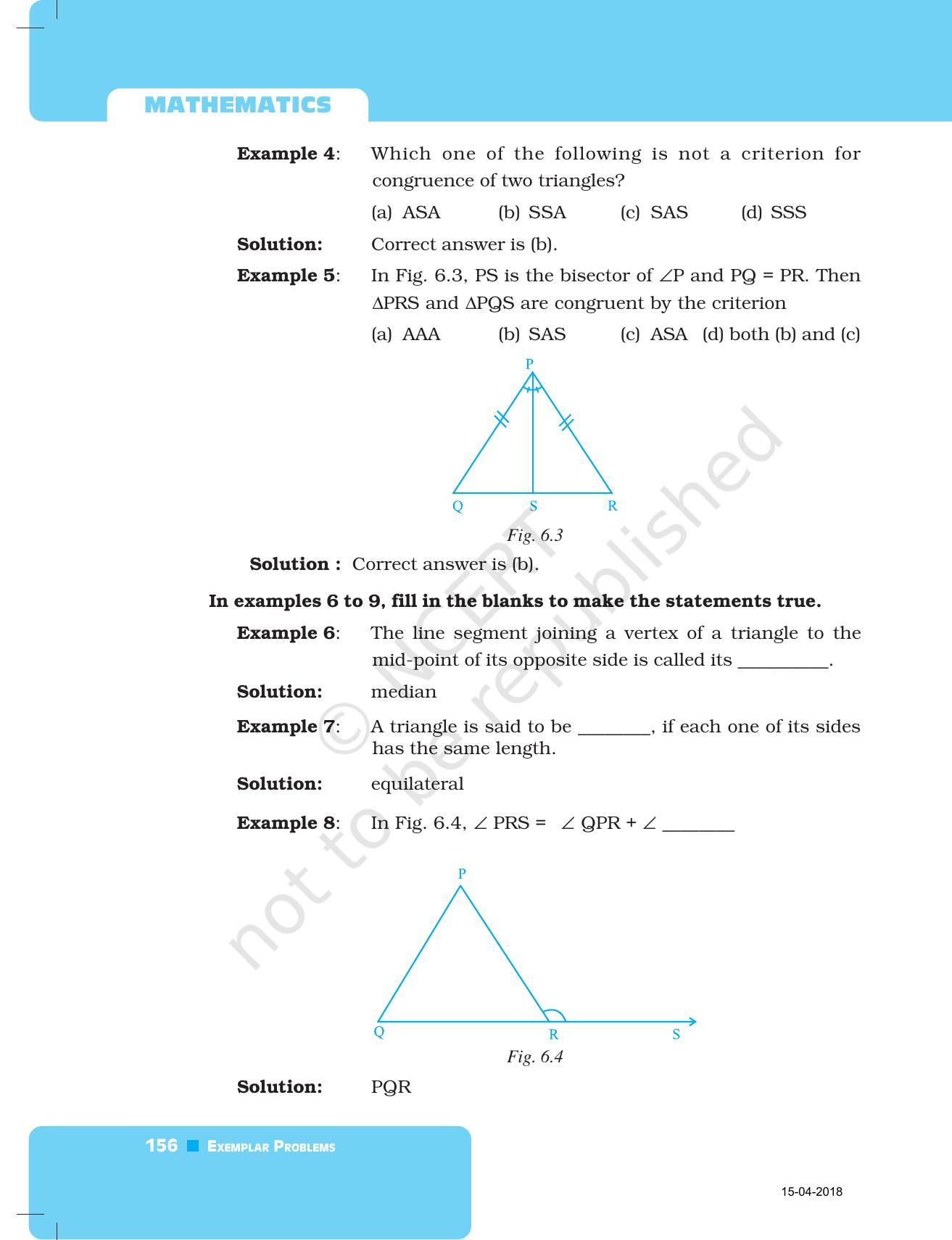 NCERT Exemplar Book for Class 7 Maths: Chapter 6- Triangles - Page 4