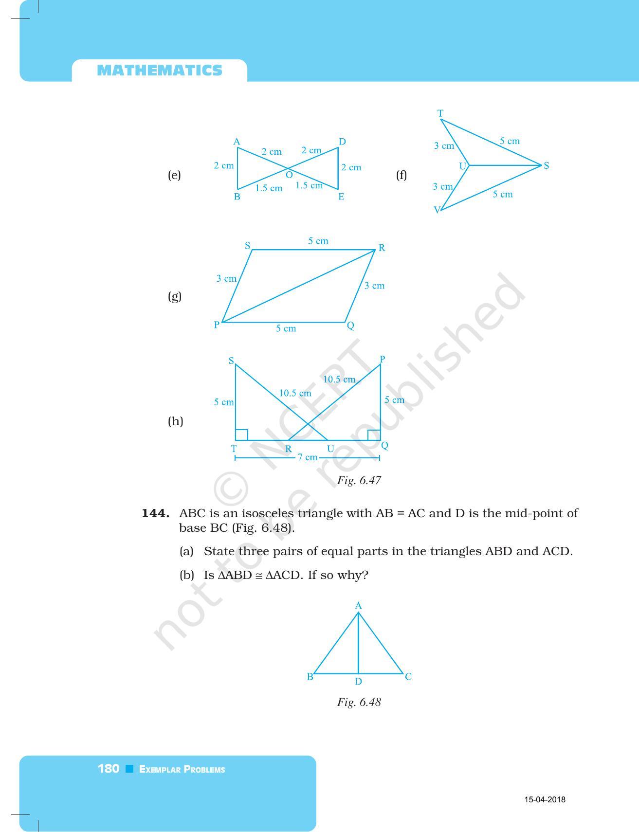 NCERT Exemplar Book for Class 7 Maths: Chapter 6- Triangles - Page 28