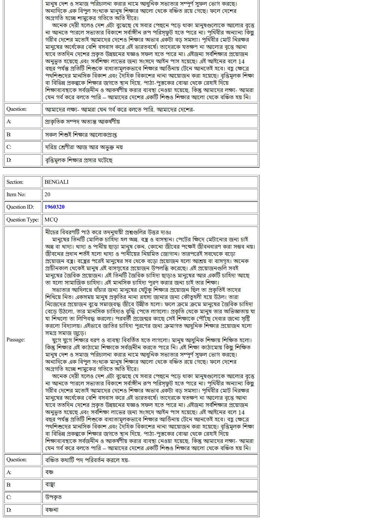 CUET 2022 Question Paper of Bengali - Page 13
