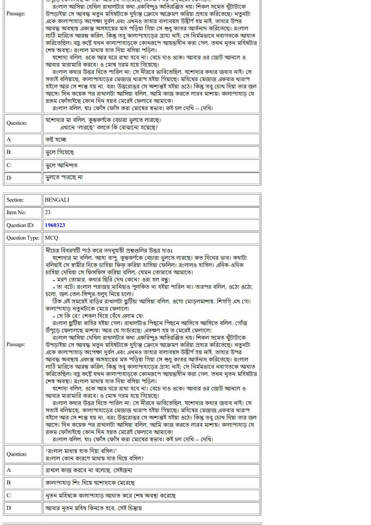 CUET 2022 Question Paper of Bengali - Page 15