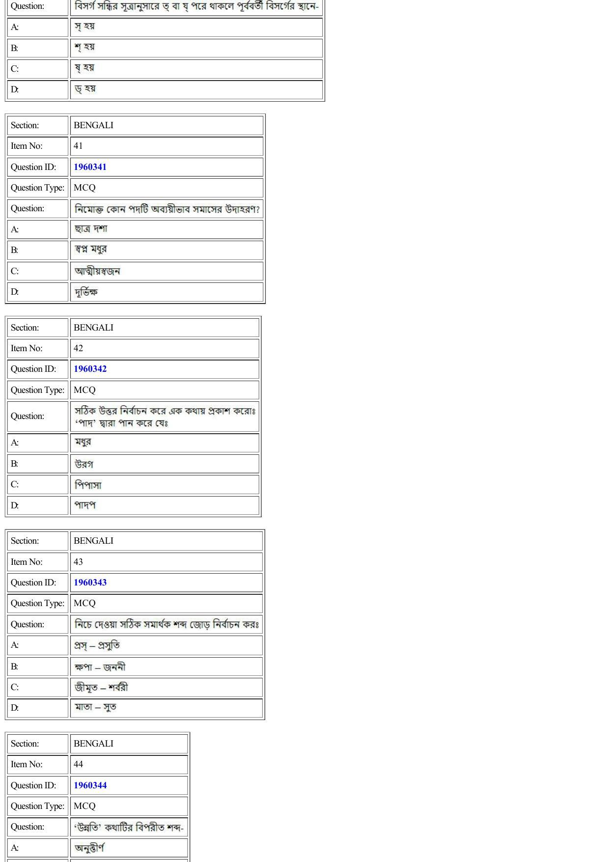 CUET 2022 Question Paper of Bengali - Page 23