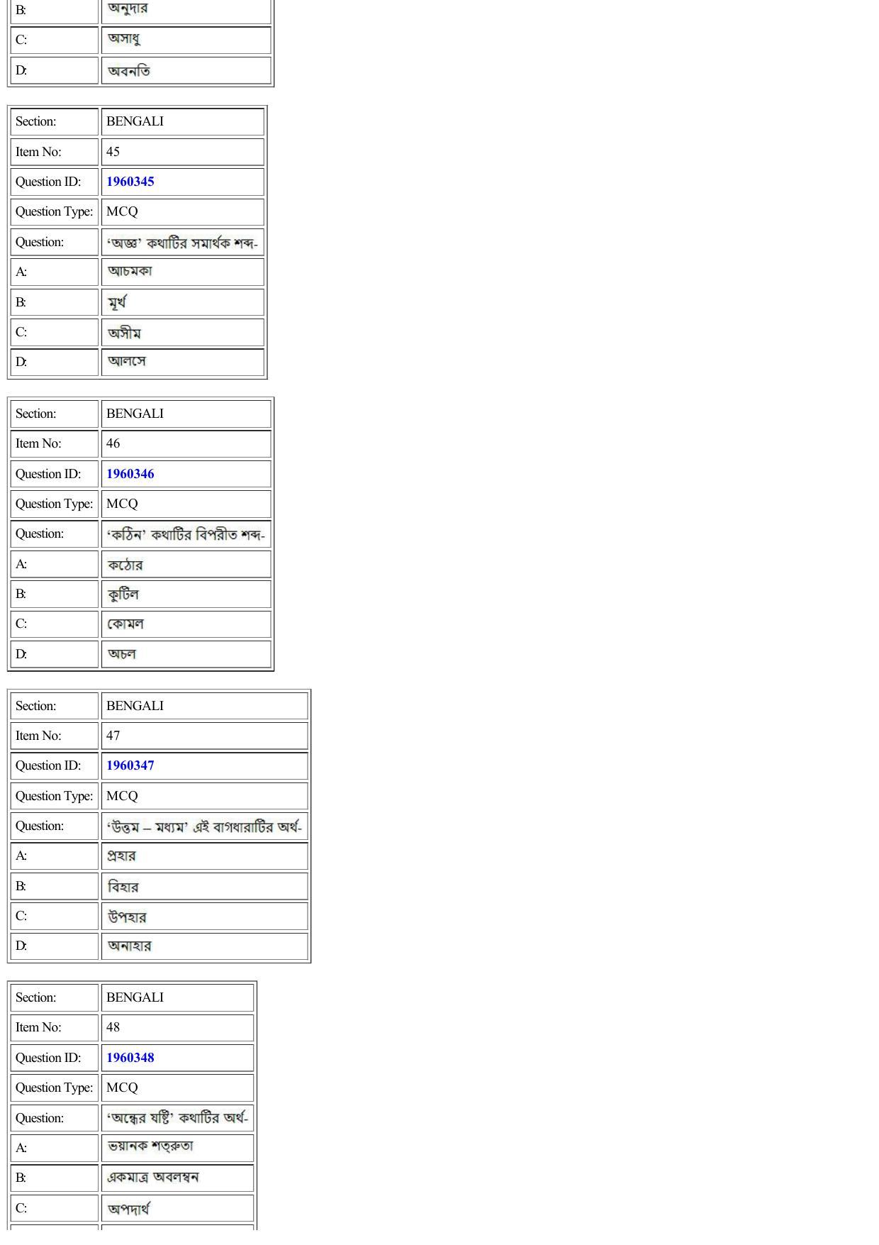 CUET 2022 Question Paper of Bengali - Page 24