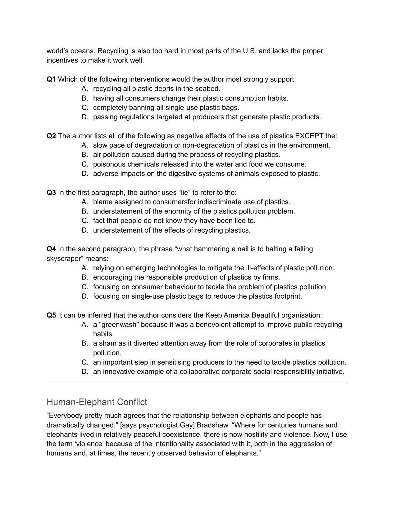 CAT 2018 CAT VARC Slot 1 Question Paper - Page 2