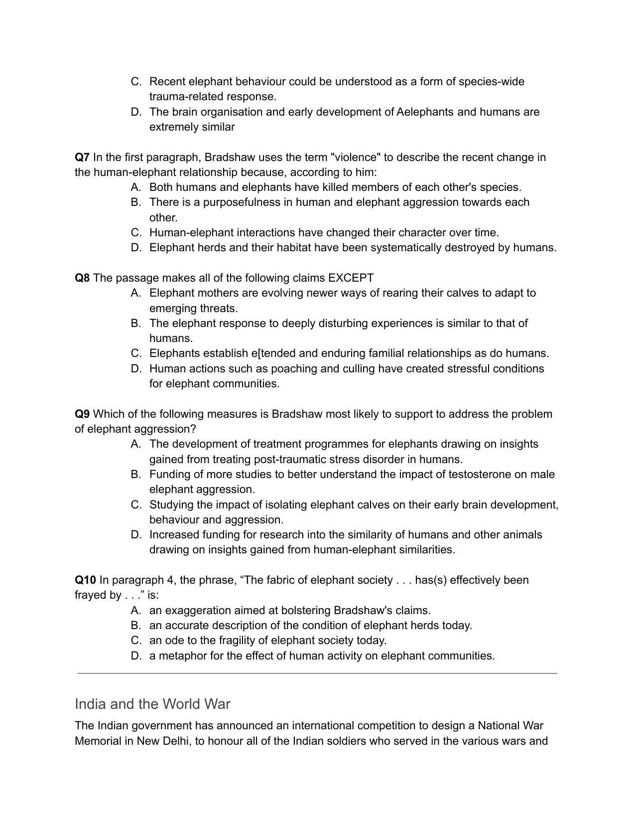 CAT 2018 CAT VARC Slot 1 Question Paper - Page 4