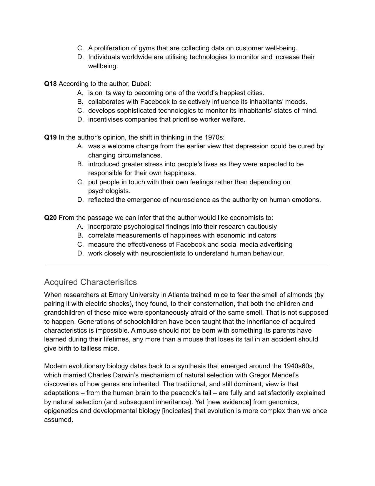 CAT 2018 CAT VARC Slot 1 Question Paper - Page 8