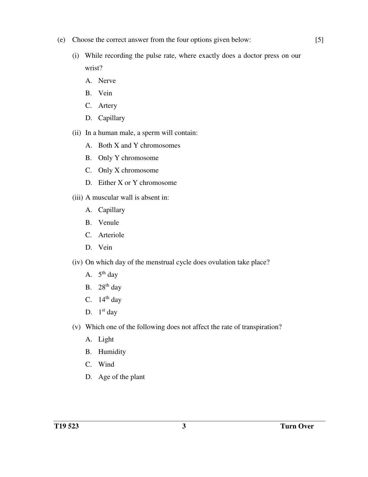 ISC Class 12 2019 Science Paper III Question Paper - Page 3