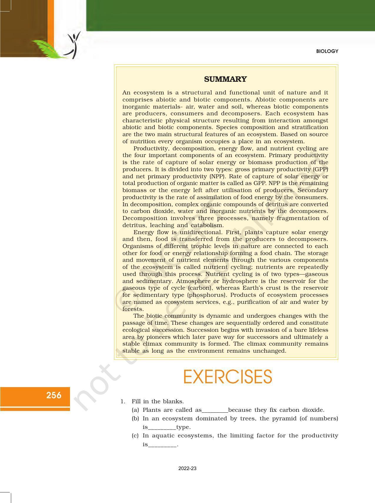 NCERT Book for Class 12 Biology Chapter 14 Ecosystem - Page 16