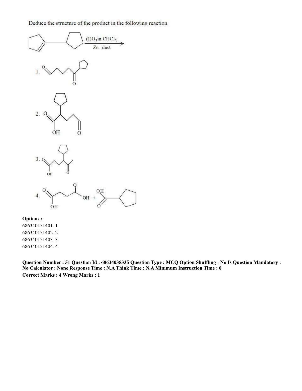 CUET PG 2023: SCQP08 – Chemistry (Hin) - Shift 2 (25-06-2023) Question Paper - Page 52