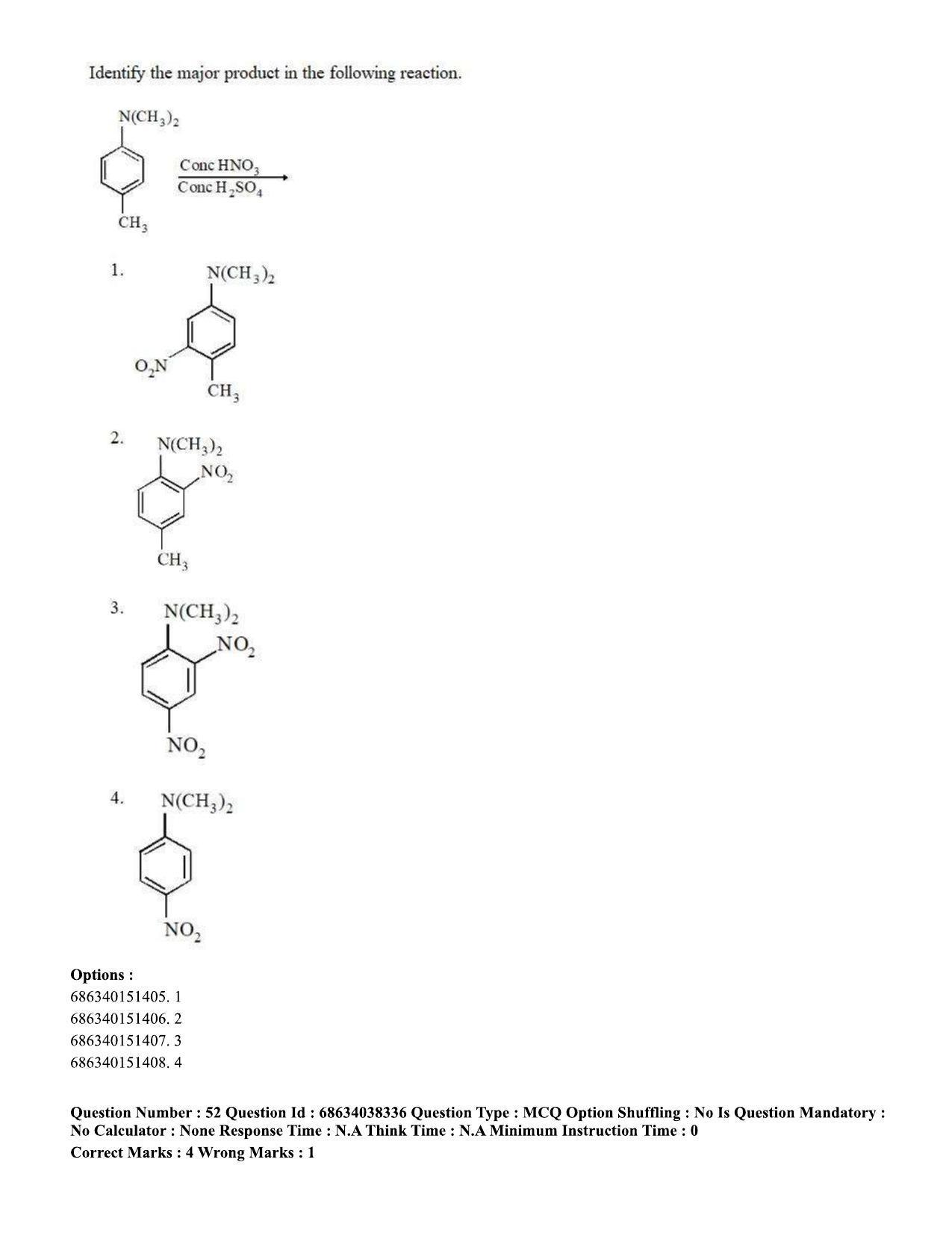 CUET PG 2023: SCQP08 – Chemistry (Hin) - Shift 2 (25-06-2023) Question Paper - Page 54