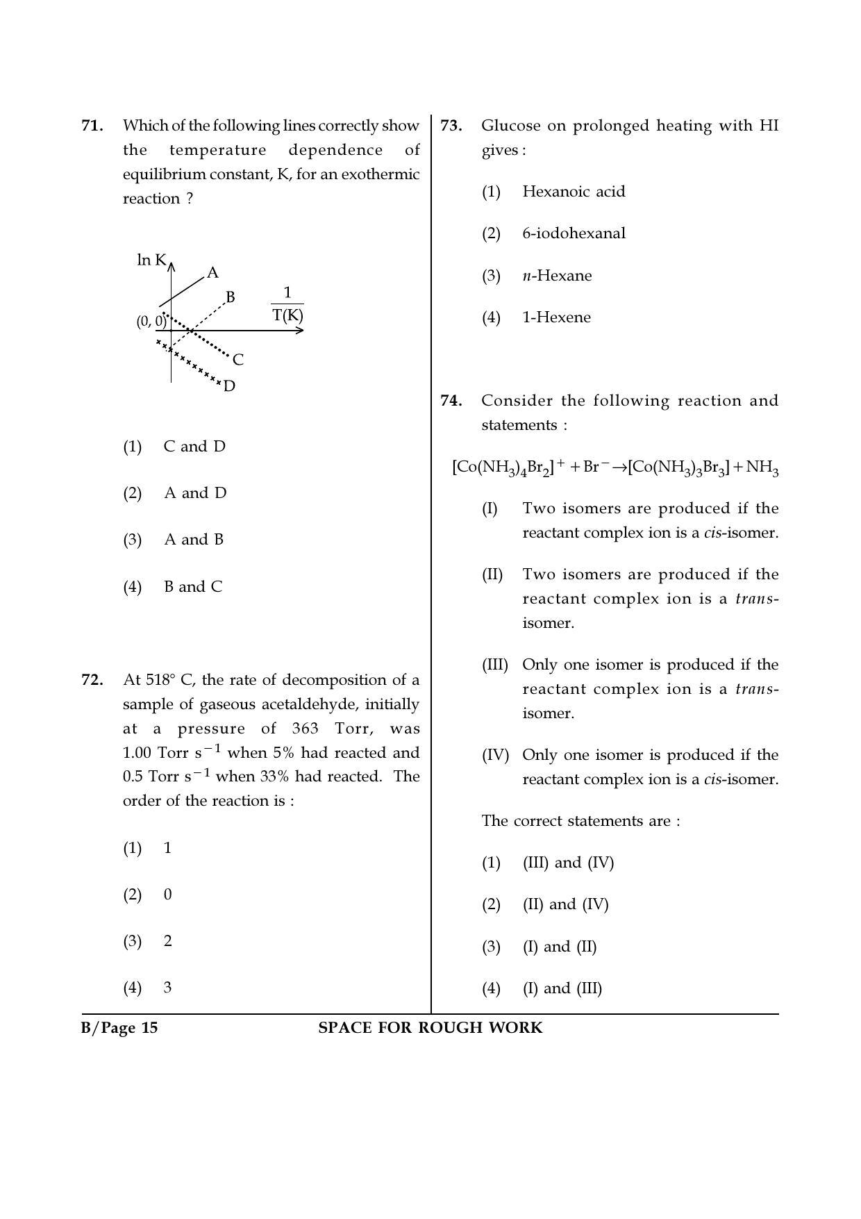 JEE Main 2018 Offline Question Paper: Set B - Page 15