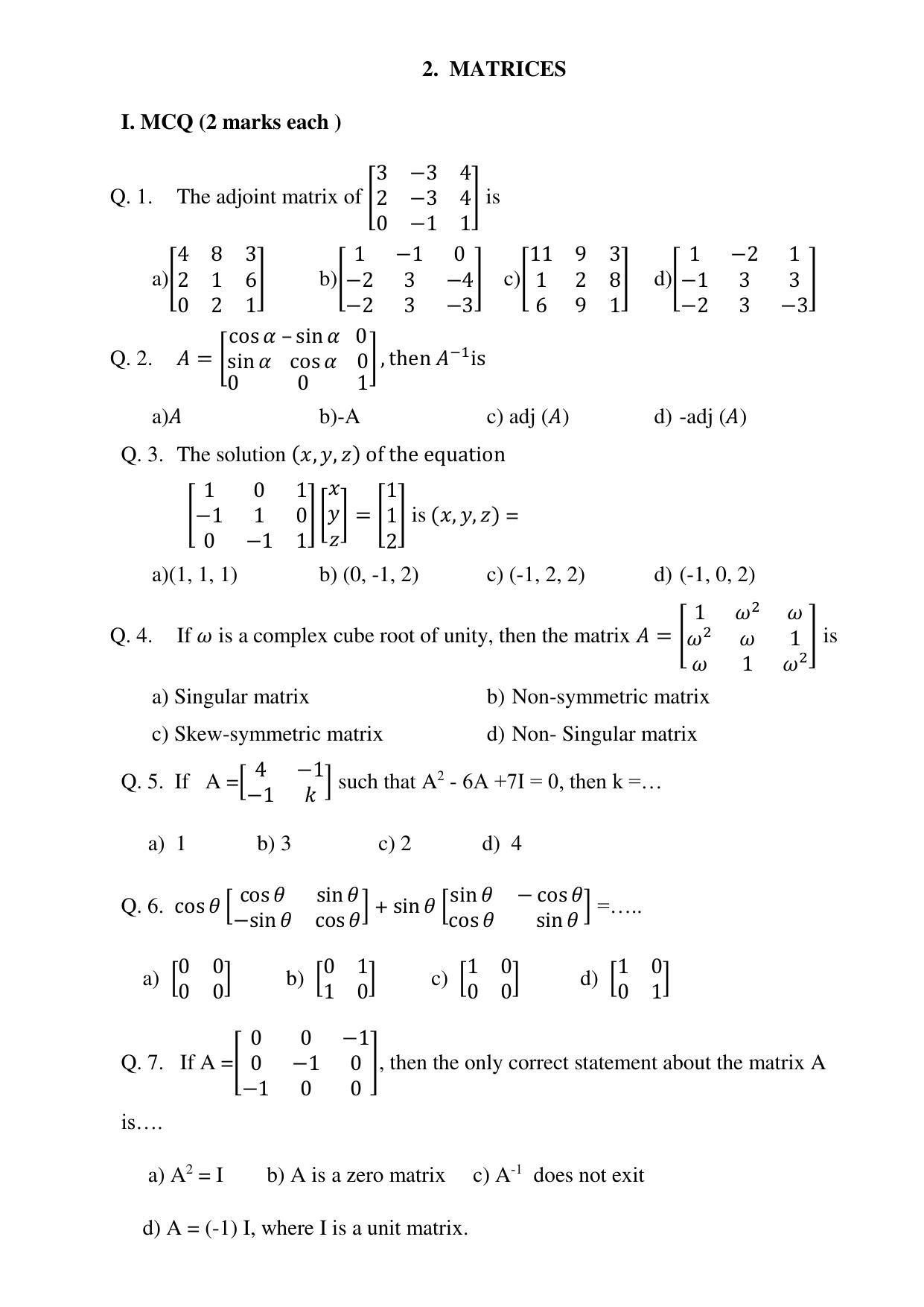 Maharashtra Board Class 12 Mathematics (Medium ENGLISH) 2023 Question Bank - Page 7