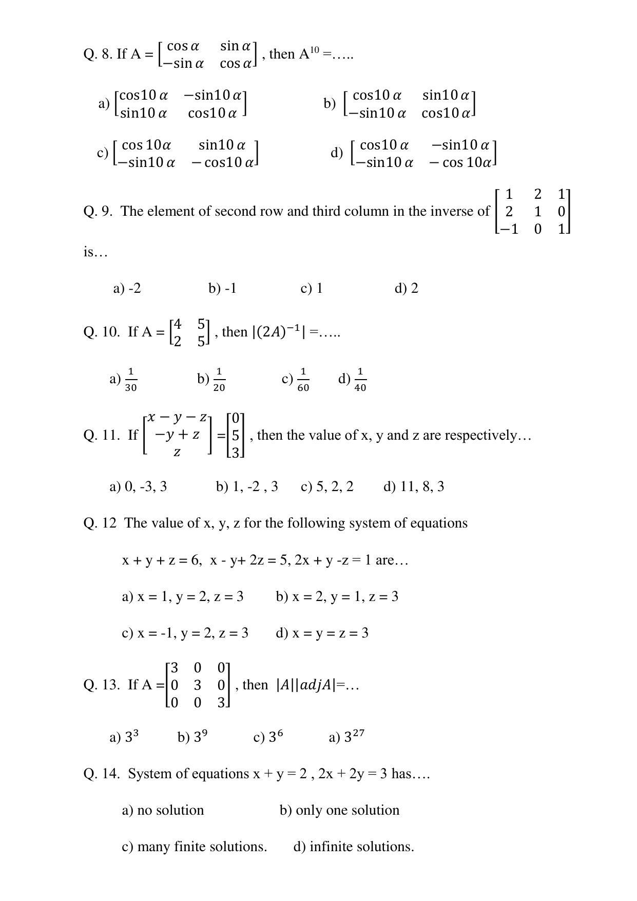 Maharashtra Board Class 12 Mathematics (Medium ENGLISH) 2023 Question Bank - Page 8