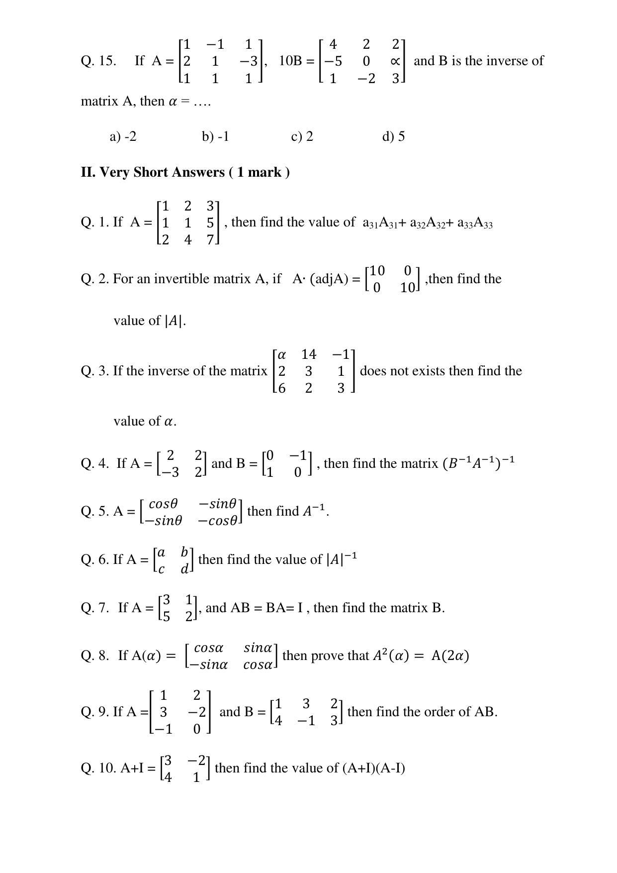 Maharashtra Board Class 12 Mathematics (Medium ENGLISH) 2023 Question Bank - Page 9