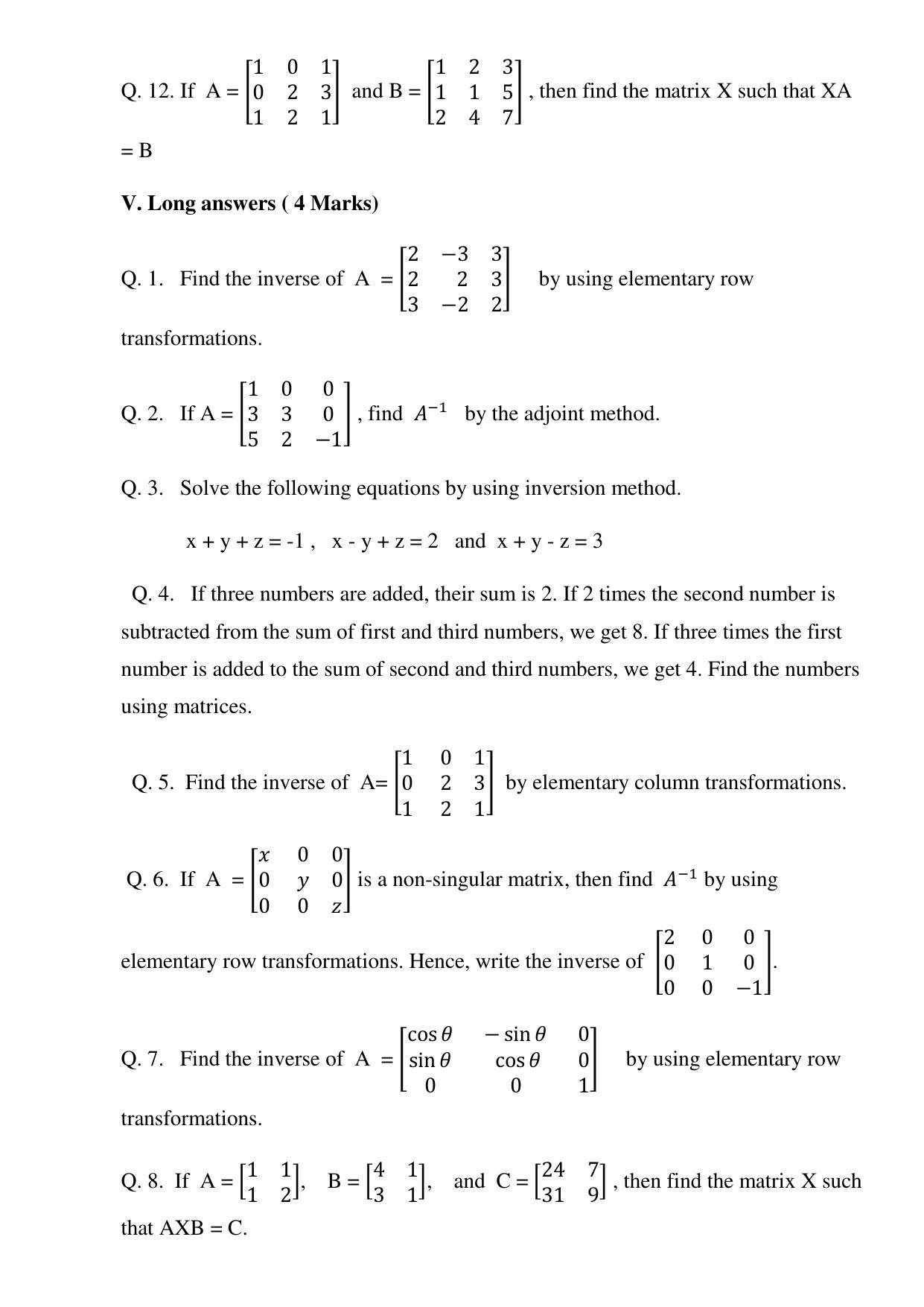 Maharashtra Board Class 12 Mathematics (Medium ENGLISH) 2023 Question Bank - Page 12