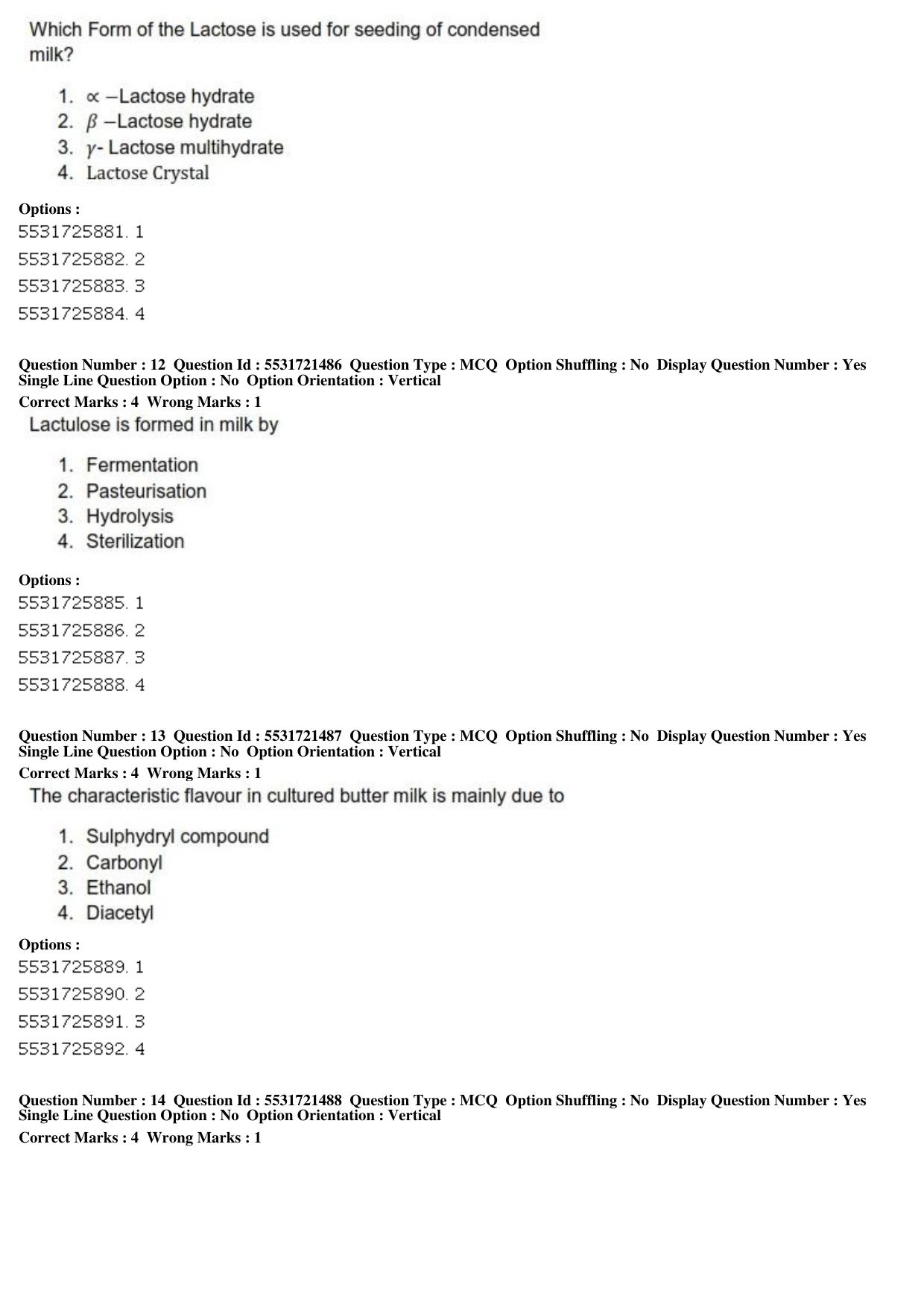 ICAR AIEEA PG 2019 DAIRY SCIENCE Question Paper - Page 5