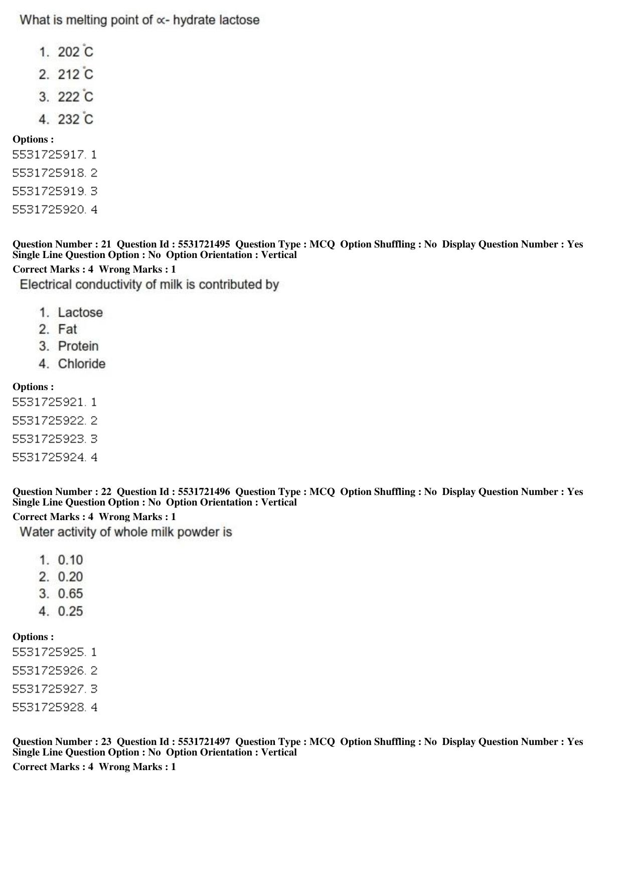 ICAR AIEEA PG 2019 DAIRY SCIENCE Question Paper - Page 8