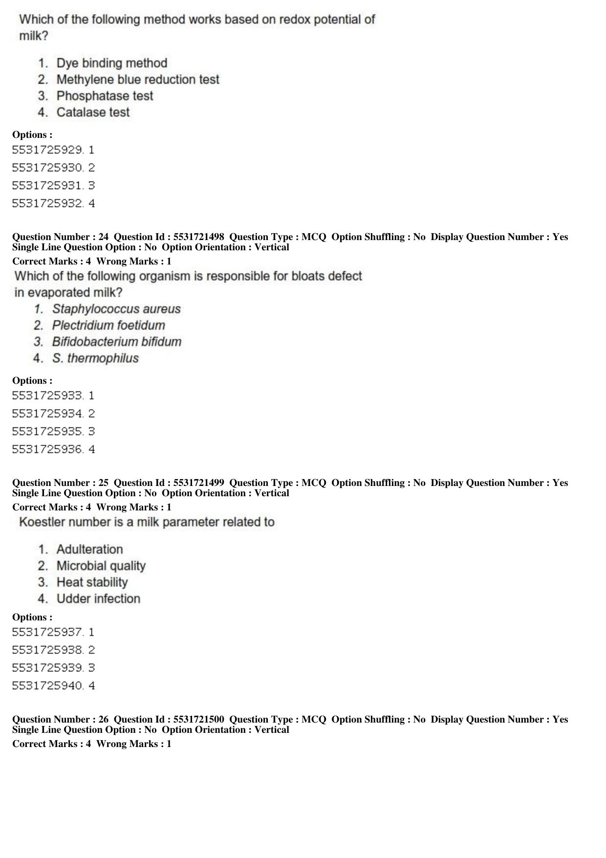 ICAR AIEEA PG 2019 DAIRY SCIENCE Question Paper - Page 9