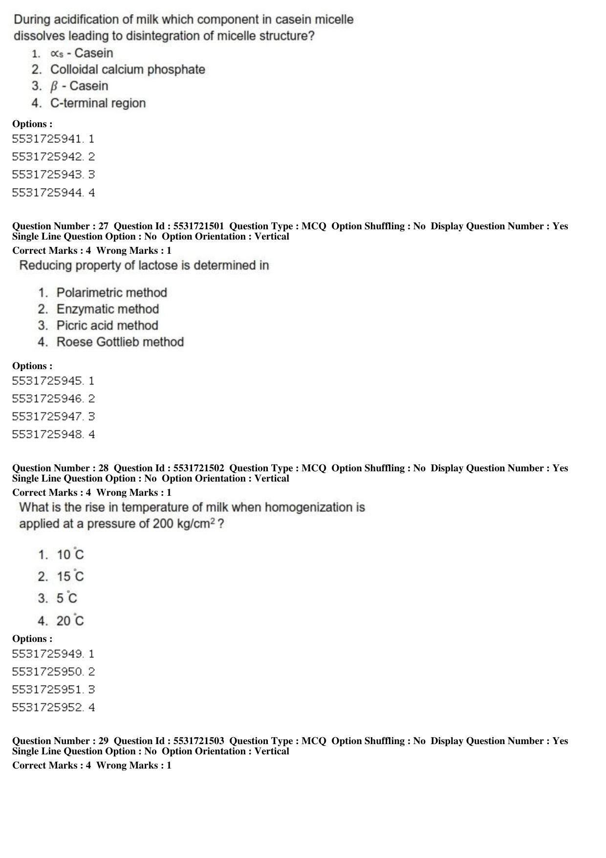 ICAR AIEEA PG 2019 DAIRY SCIENCE Question Paper - Page 10