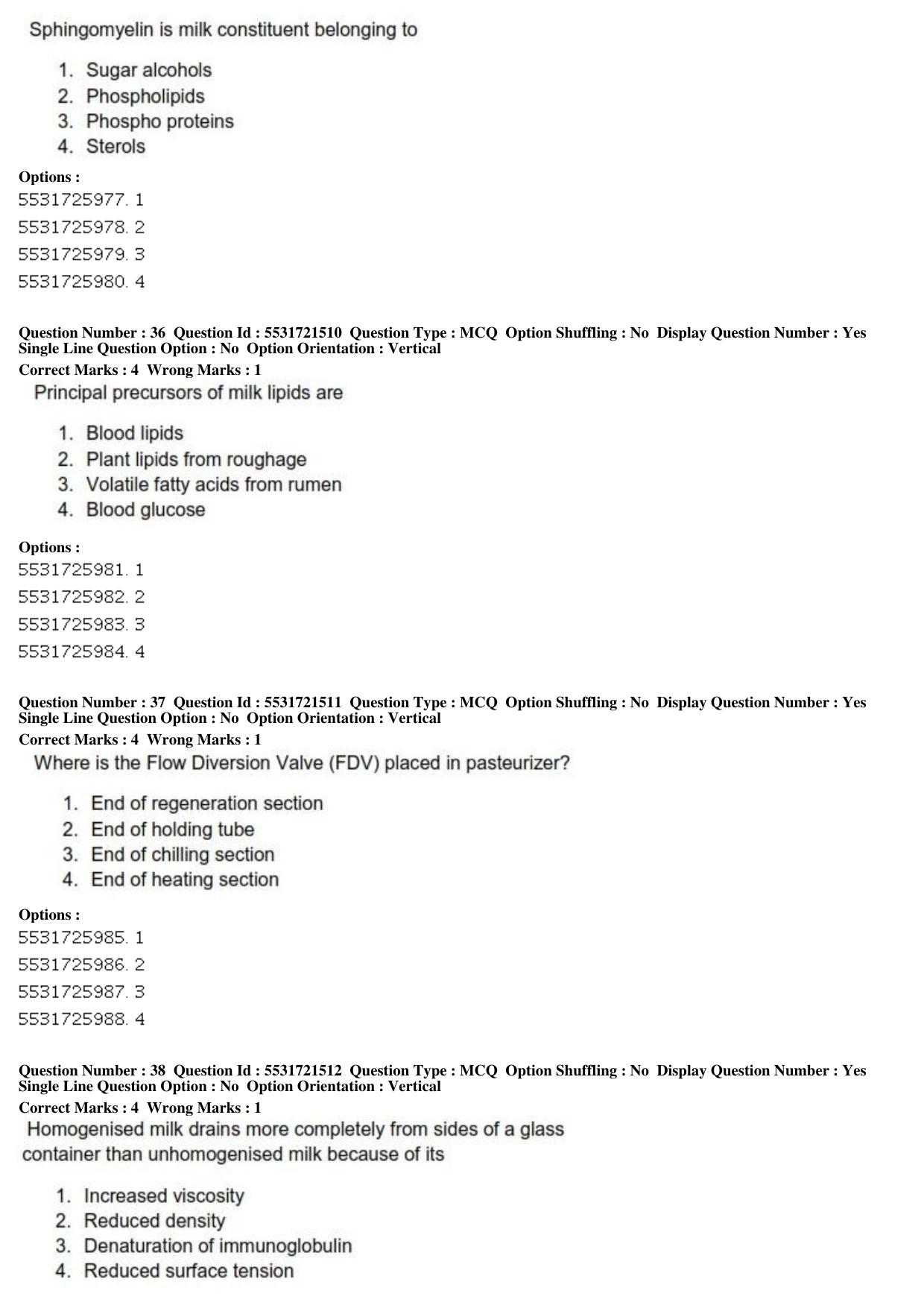 ICAR AIEEA PG 2019 DAIRY SCIENCE Question Paper - Page 13