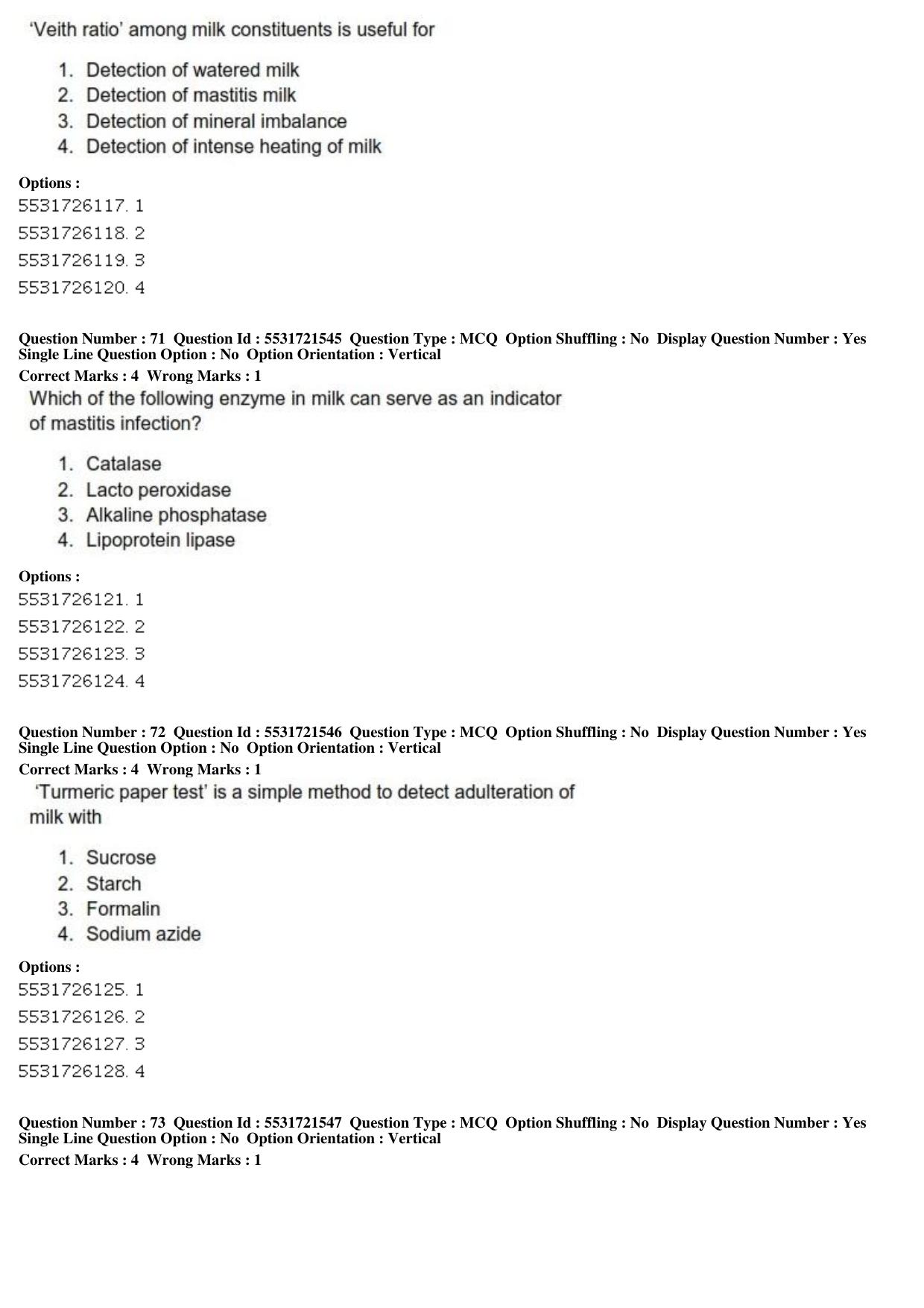 ICAR AIEEA PG 2019 DAIRY SCIENCE Question Paper - Page 24