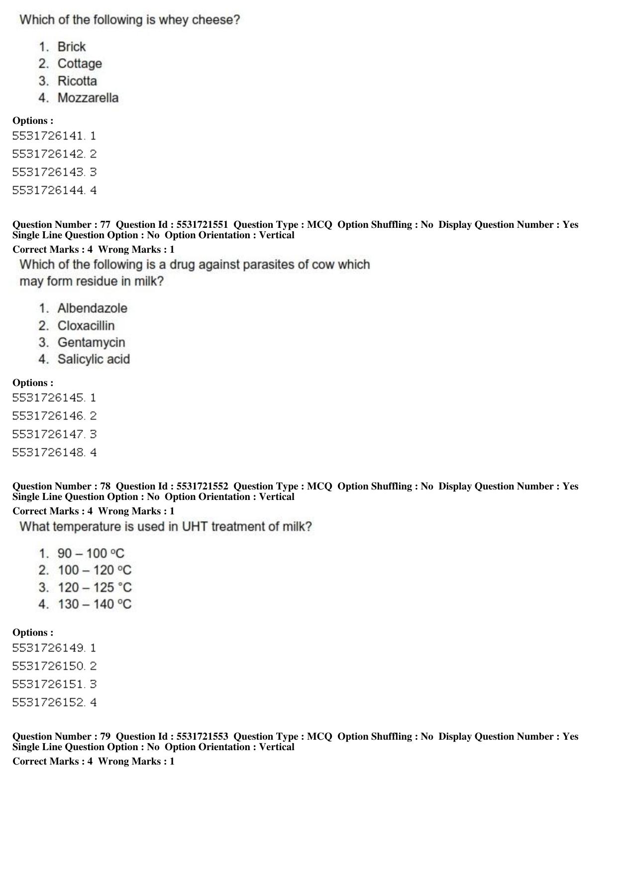 ICAR AIEEA PG 2019 DAIRY SCIENCE Question Paper - Page 26