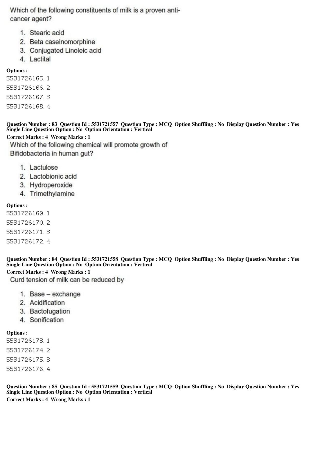 ICAR AIEEA PG 2019 DAIRY SCIENCE Question Paper - Page 28