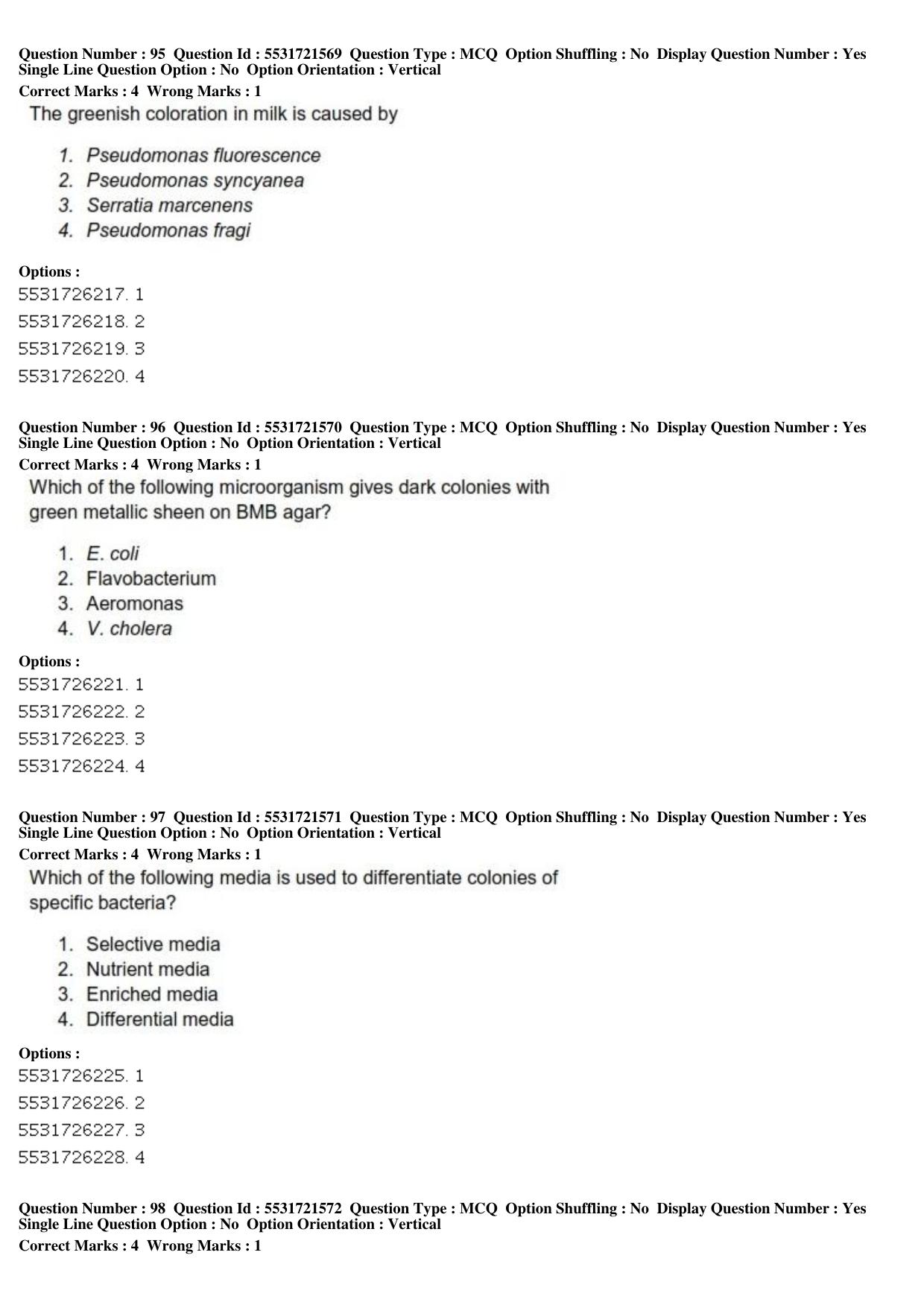 ICAR AIEEA PG 2019 DAIRY SCIENCE Question Paper - Page 32