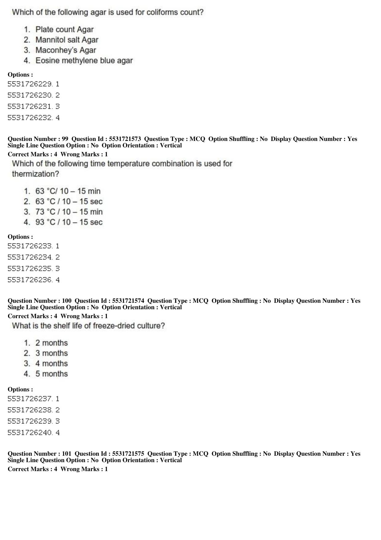ICAR AIEEA PG 2019 DAIRY SCIENCE Question Paper - Page 33