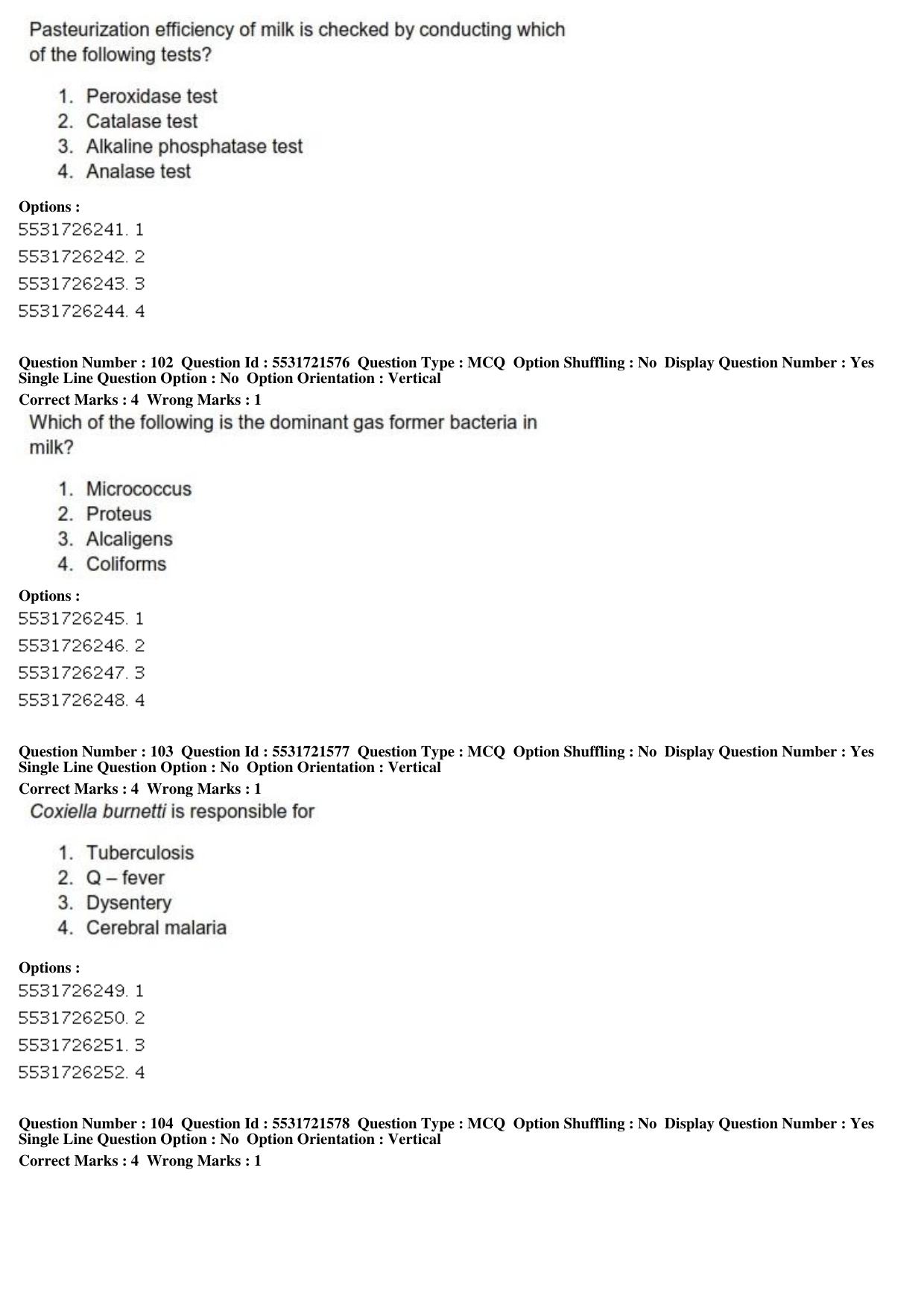 ICAR AIEEA PG 2019 DAIRY SCIENCE Question Paper - Page 34
