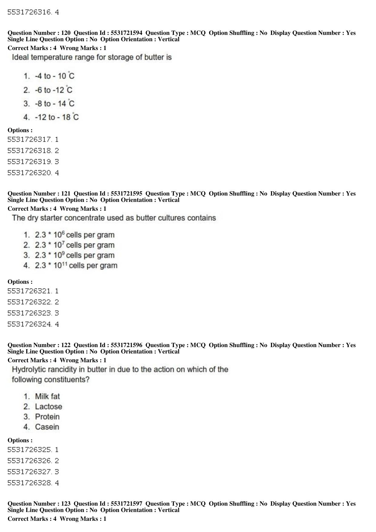 ICAR AIEEA PG 2019 DAIRY SCIENCE Question Paper - Page 40