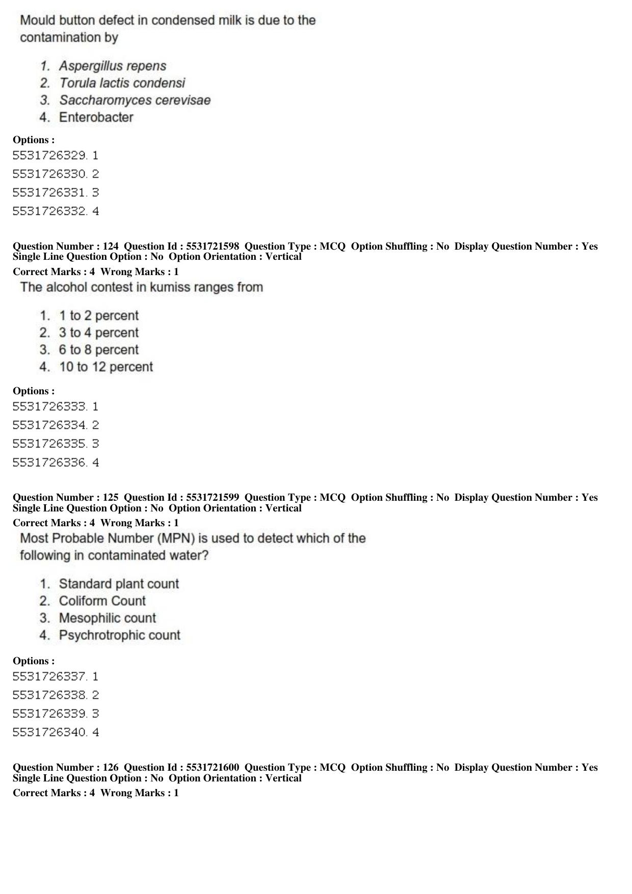 ICAR AIEEA PG 2019 DAIRY SCIENCE Question Paper - Page 41