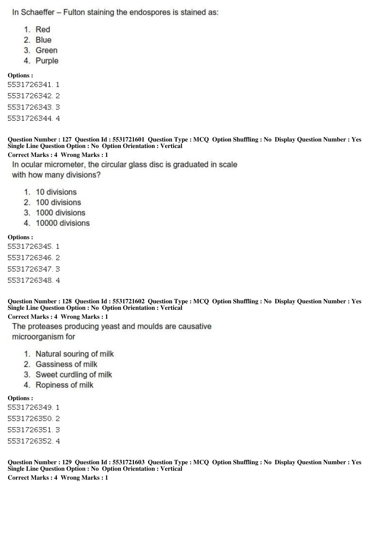 ICAR AIEEA PG 2019 DAIRY SCIENCE Question Paper - Page 42