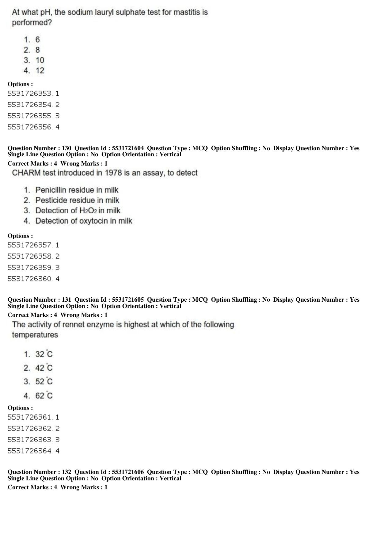 ICAR AIEEA PG 2019 DAIRY SCIENCE Question Paper - Page 43