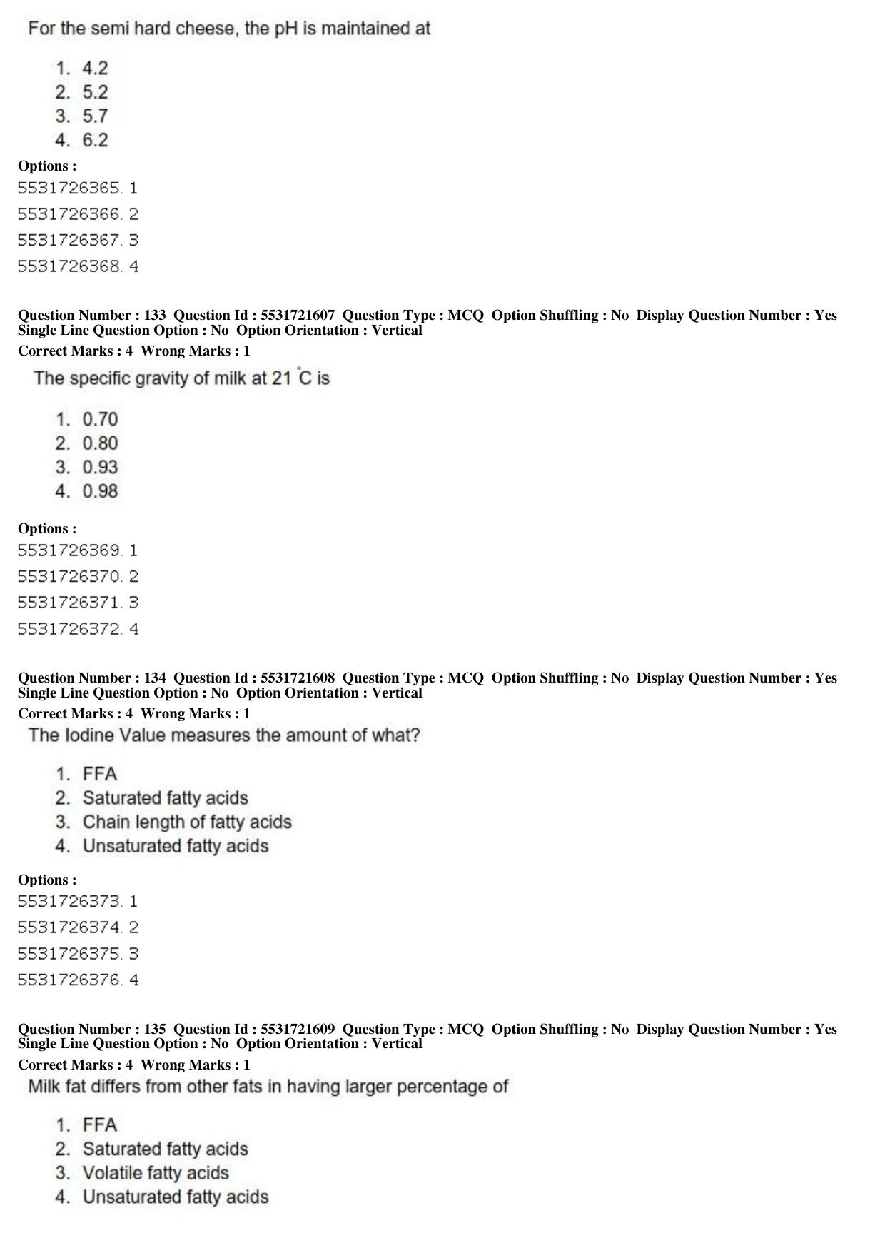ICAR AIEEA PG 2019 DAIRY SCIENCE Question Paper - Page 44