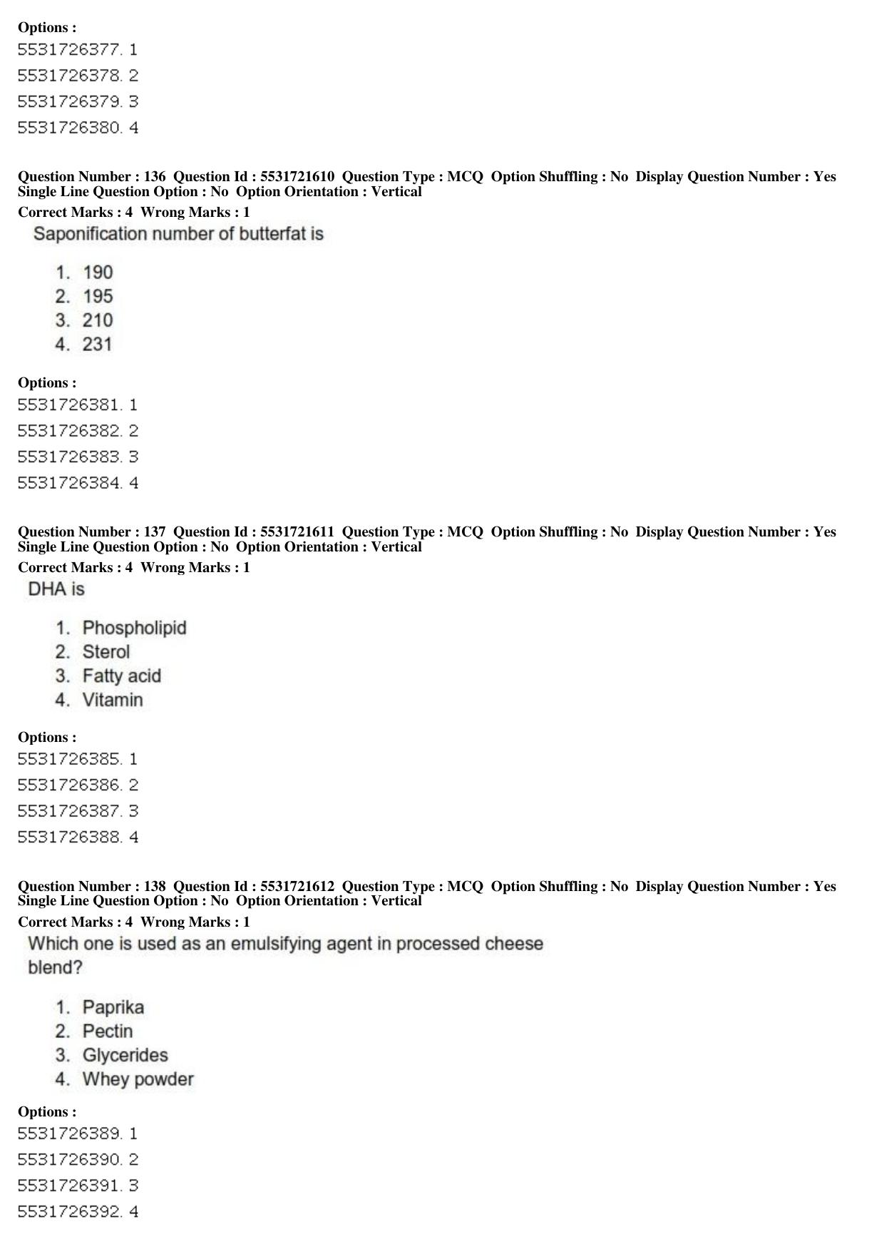 ICAR AIEEA PG 2019 DAIRY SCIENCE Question Paper - Page 45