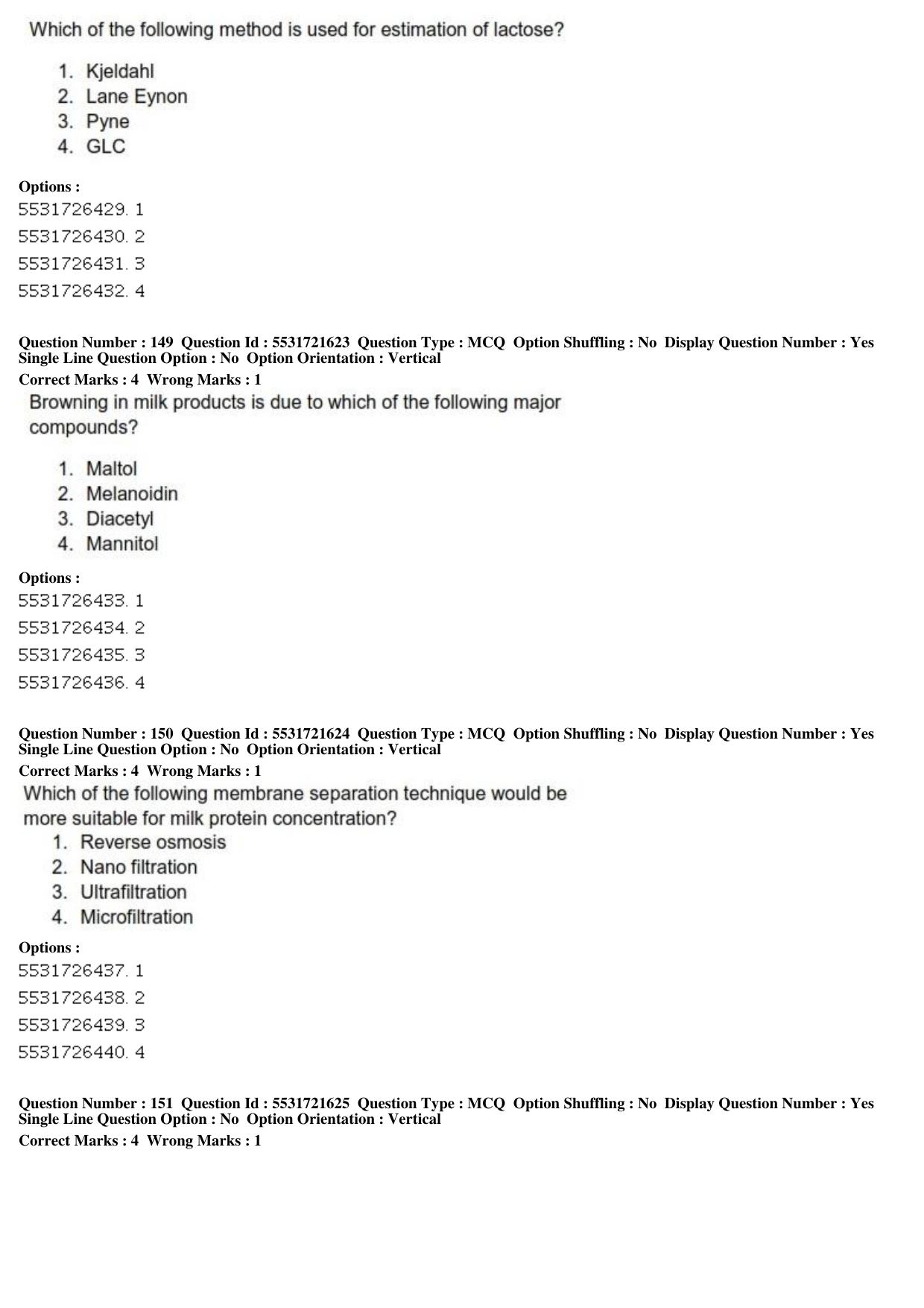ICAR AIEEA PG 2019 DAIRY SCIENCE Question Paper - Page 49